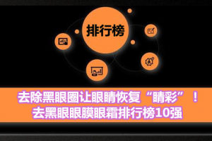 去除黑眼圈让眼睛恢复“睛彩”！去黑眼眼膜眼霜排行榜10强